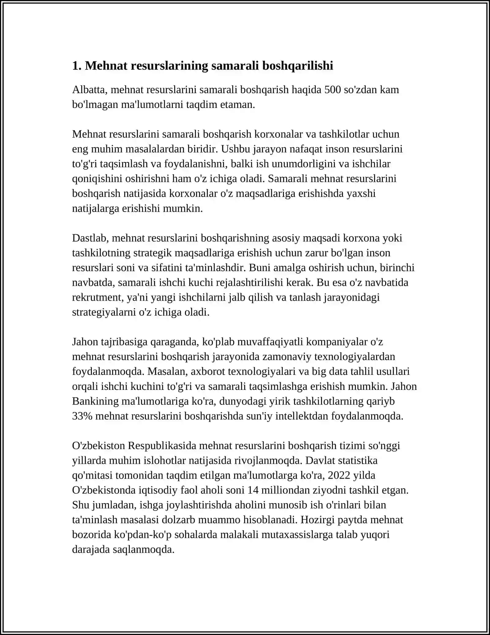 MEHNAT RESURSLARINI BOSHQARISH VA MEHMONXONALARDA SAMARADORLIKNI OSHIRISH 4
