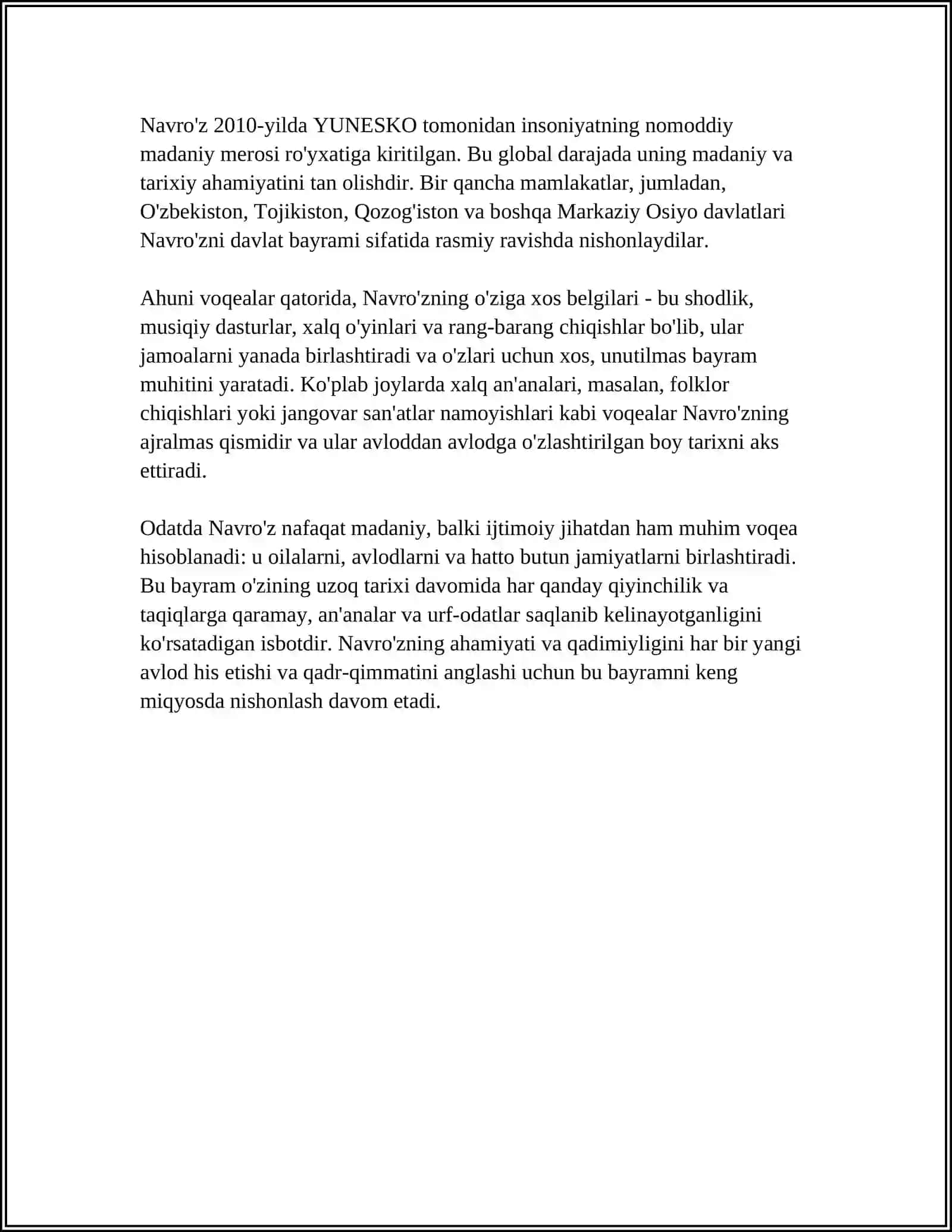 NAVRO’Z - SHARQ XALQLARINING MILLIY QADRIYATI 4