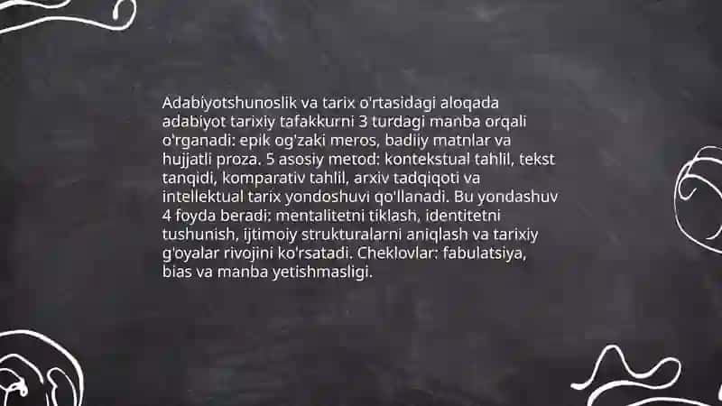 Adabiyotshunoslikning boshqa fanlar bilan aloqasi 4