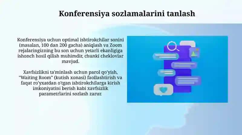 Zoom platformasida konferensiya yaratish va boshqarish 4