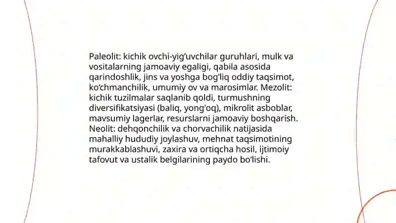 Tarixiy, geologik, arxeologik davrlashtirishning o’ziga xosligi 4