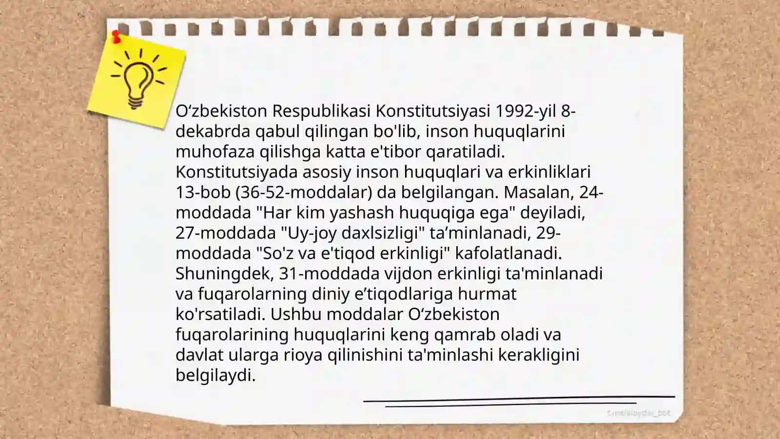 O'zbekistonda inson huquqlari va erkinliklari kafolatlarining yaratilishi 4