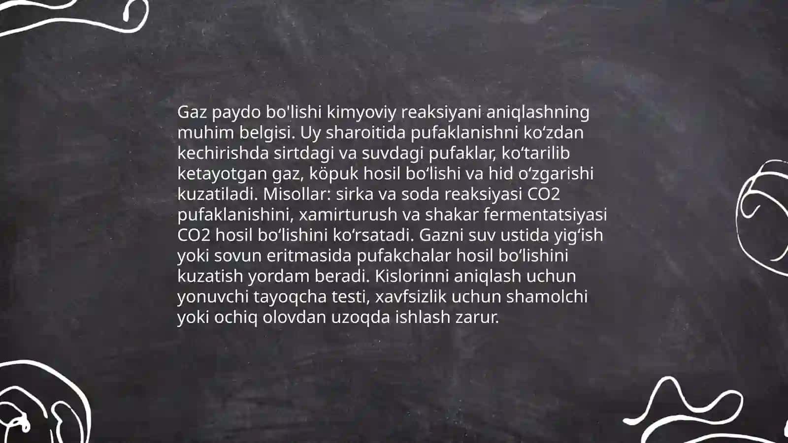 Uy sharoitida kimyoviy reaksiyalarni aniqlash 4