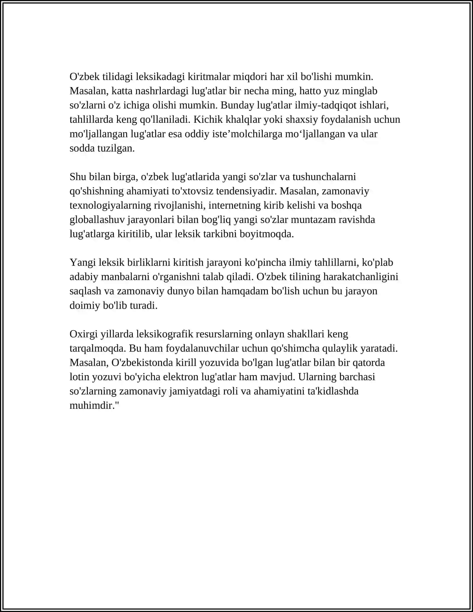 LEKSIKOGRAFIYA. LUGʻAT TURLARI 4