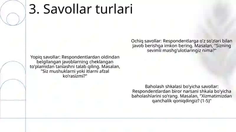 Anketa So'Rovnomalar Yaratish 4