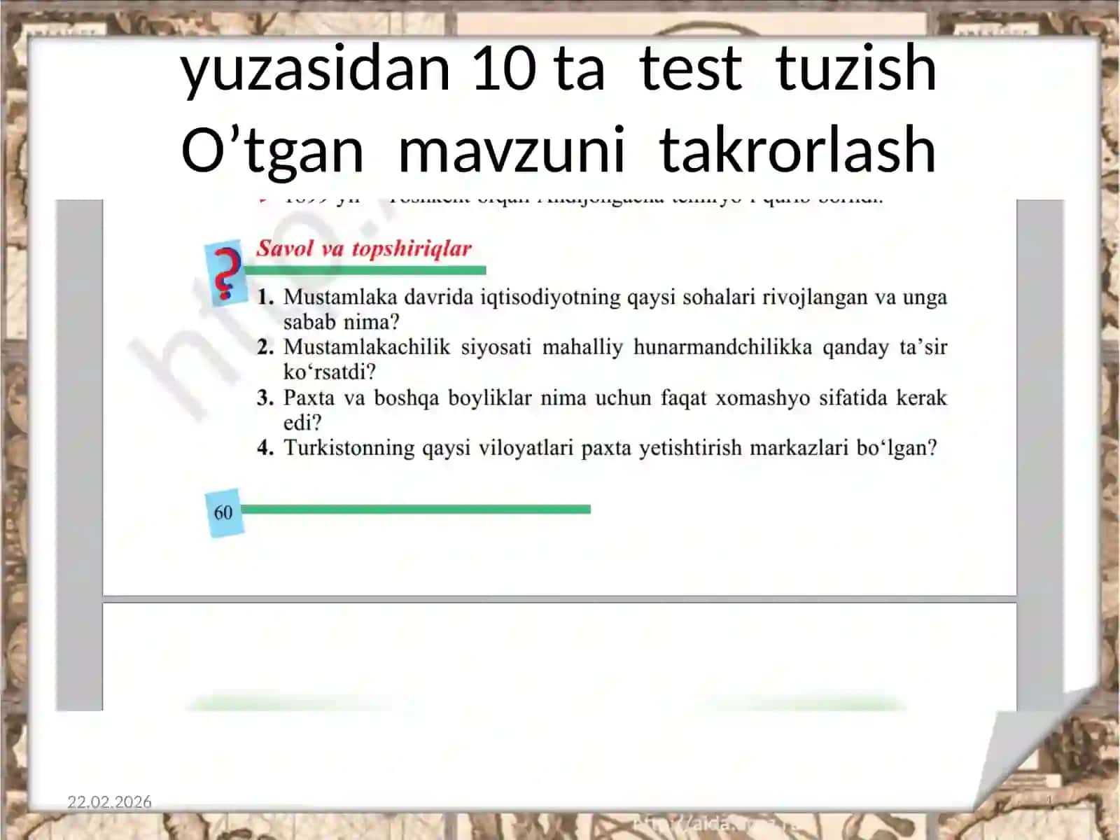 Turkistonda milliy-ozodlik harakatlarining boshlanishi va uning sabablari 4