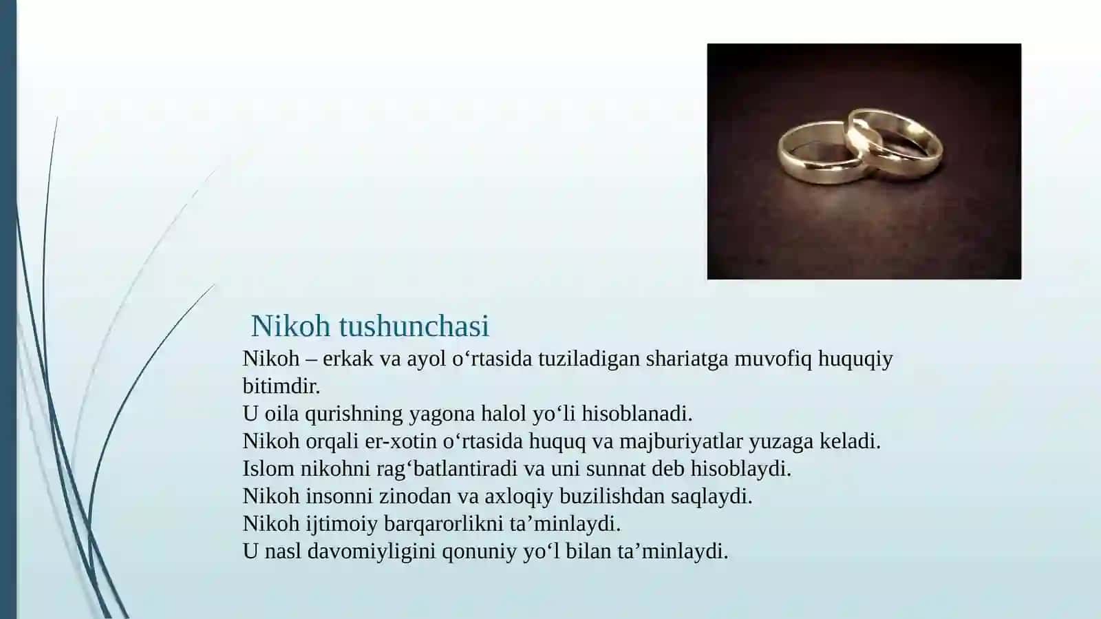 Islomhuquqshunosligidaoila,nikoh,taloq,idda,zihortushunchalariningta’rifi 4
