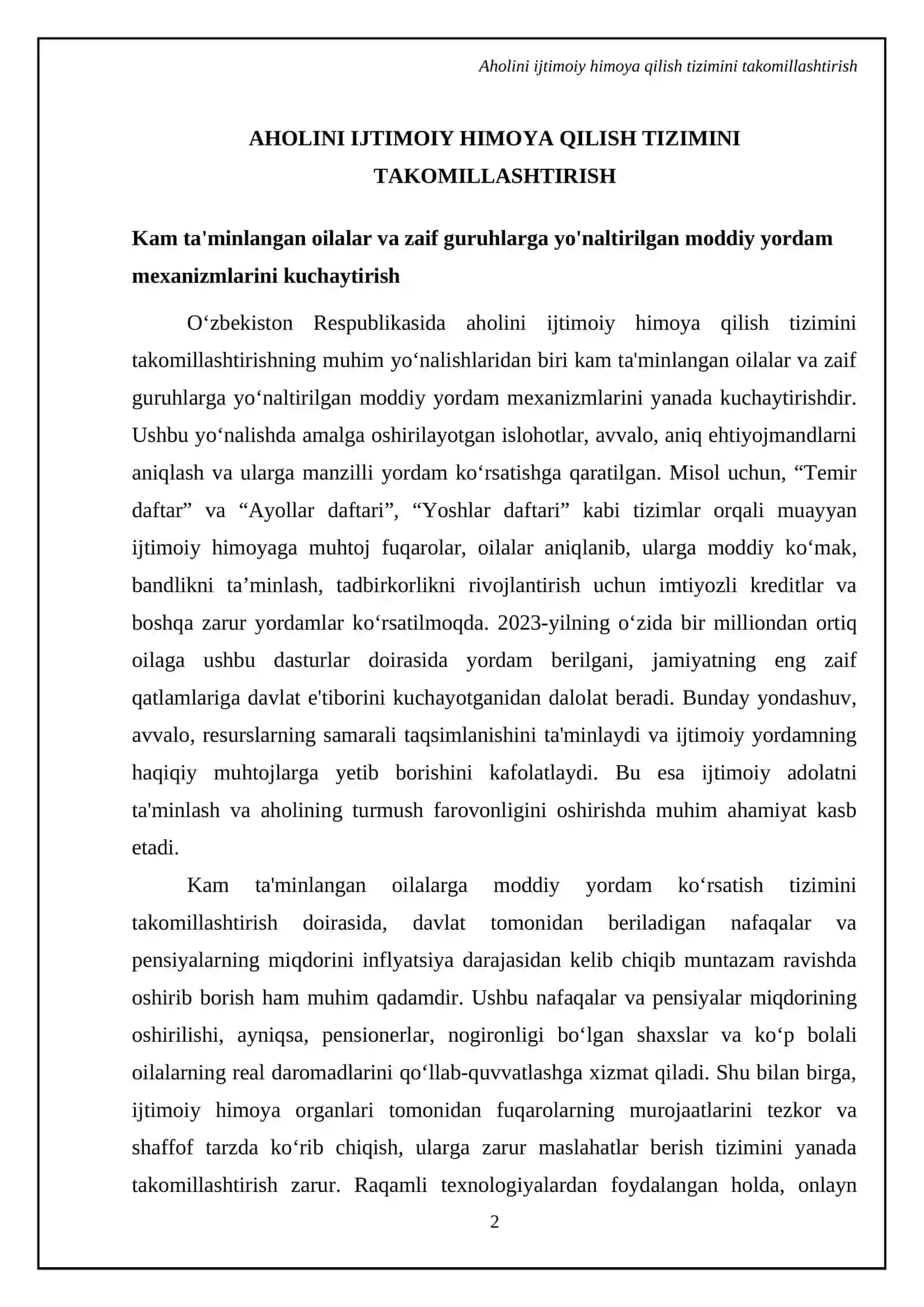 Oʻzbekiston Respublikasida ijtimoiy sohadagi islohotlar 4