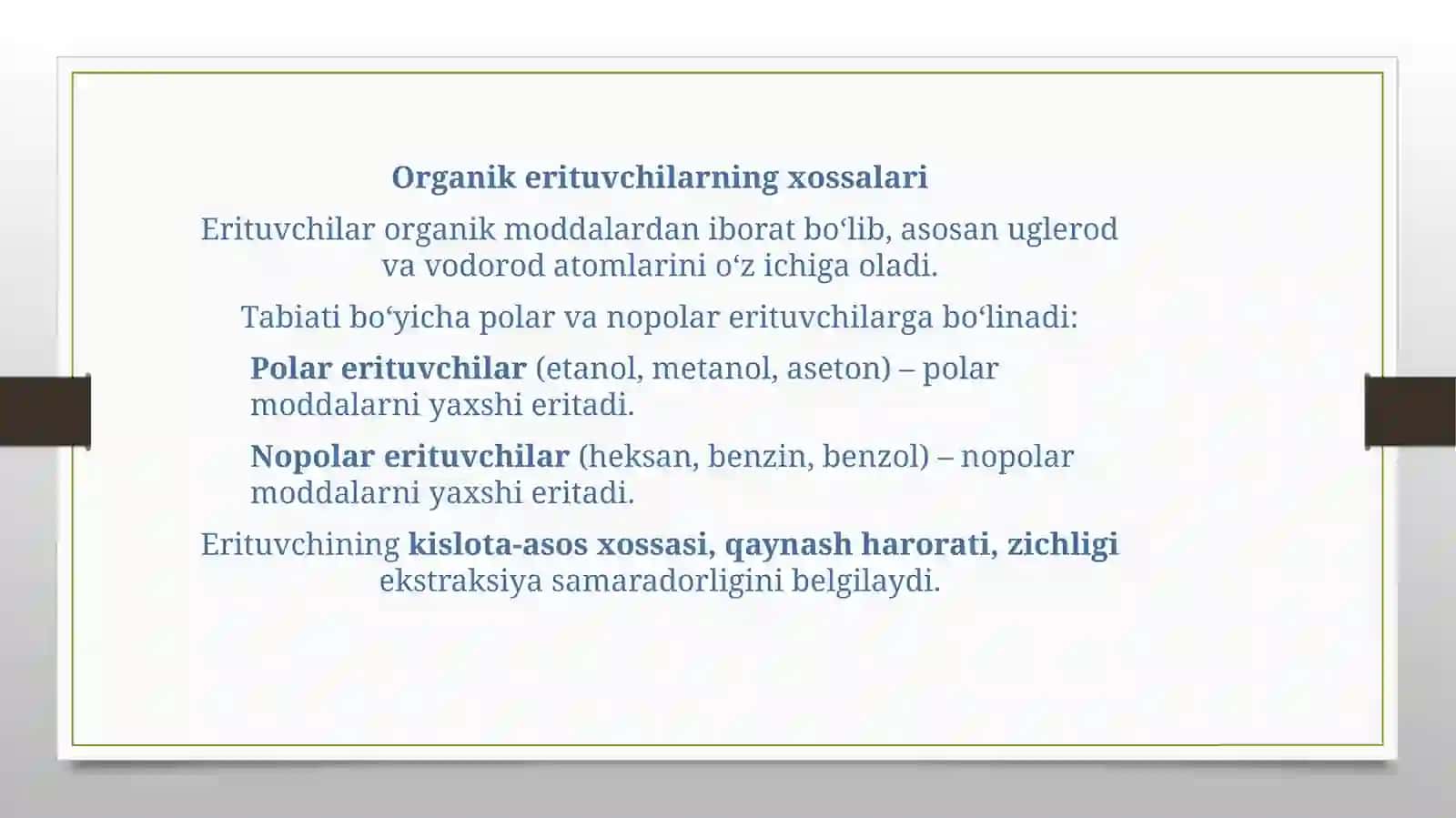 Abdurahmonova Shoxsanamning analitik kimyo da organik reagentlarning qo’llanishi fanidan tayyorlagan taqdimot 4
