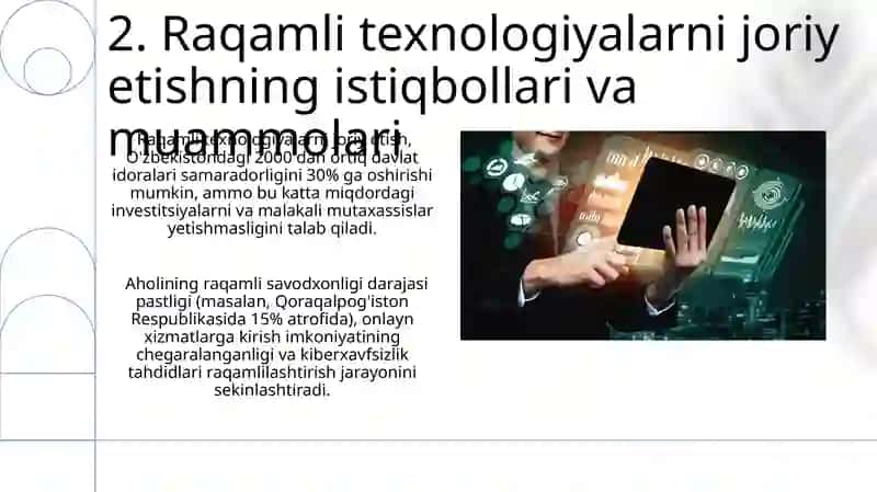 Zamonaviy davlat boshqaruvida raqamli texnologiyalarni qo'llash 4