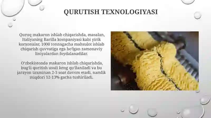 Makaron ishlab chiqish texnalo'giyasi 4