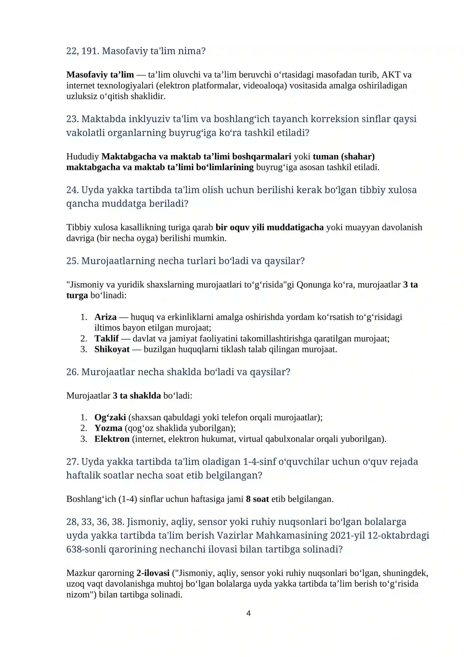 Agros 2026 suhbar salollari javoblari bilan (Inklyuziv va uy ta’limini muvofiqlashtirish hamda Metodika yo‘nalishi ) 4