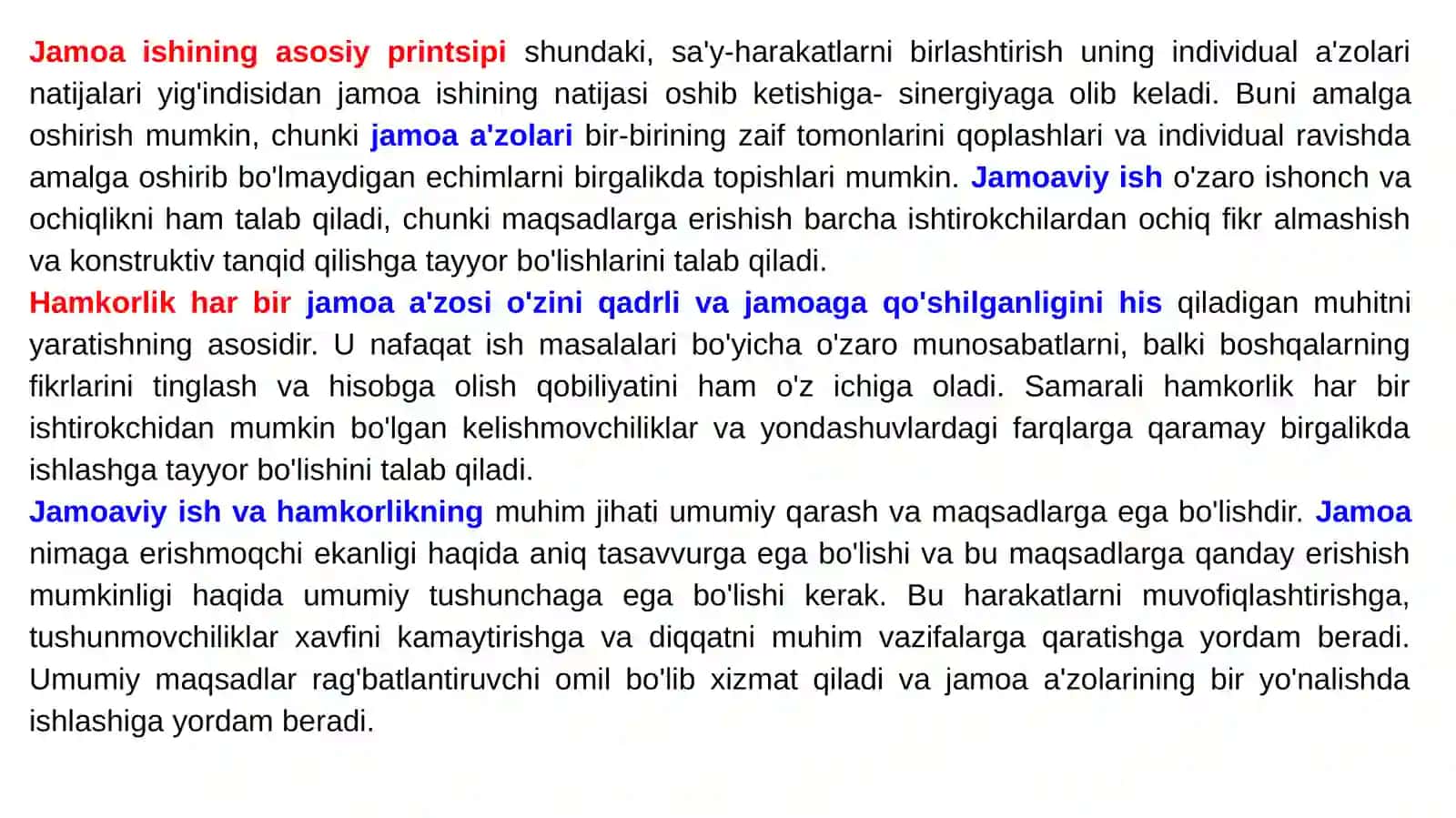 Jamoada ishlash va hamkorlik qilish qobiliyatlari 4