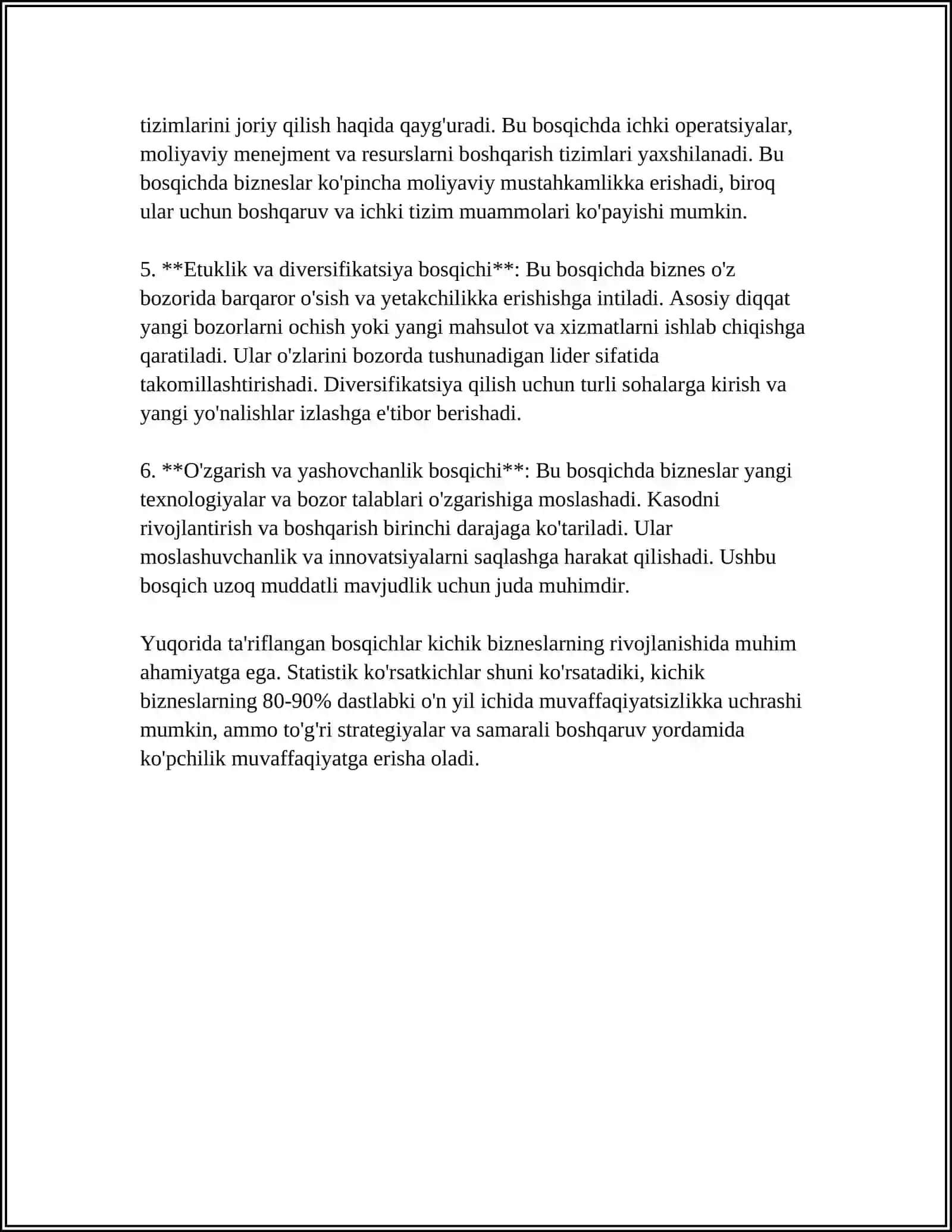 KICHIK BIZNES VA XUSUSIY TADBIRKORLIK 4