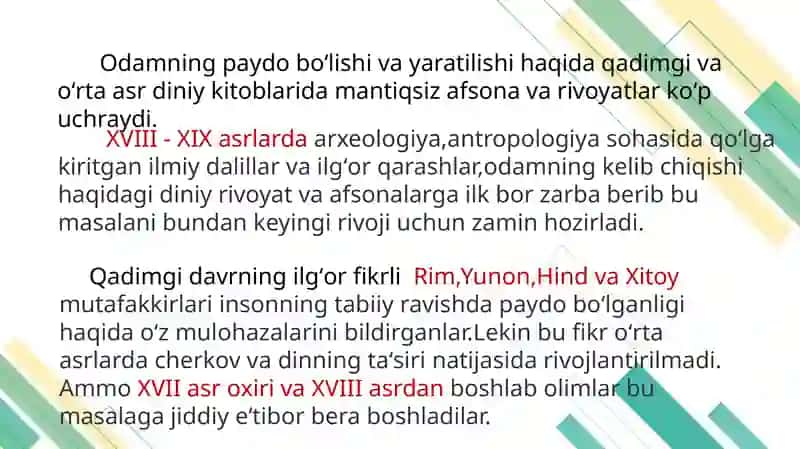 Odamning paydo bo‘lishini isbotlovchi paleontologik dalillar 4