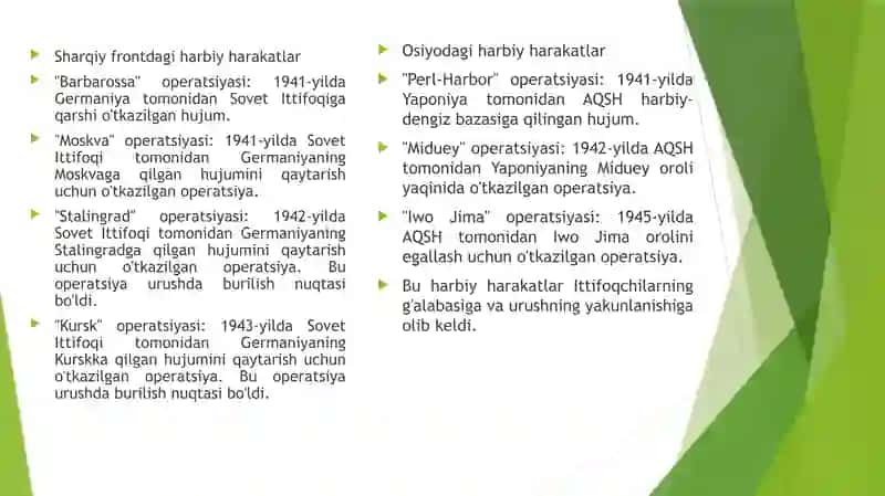 Ikkinchi jahon urushida ittifoqdoshlari armiyalarining harbiy harakatlari 4