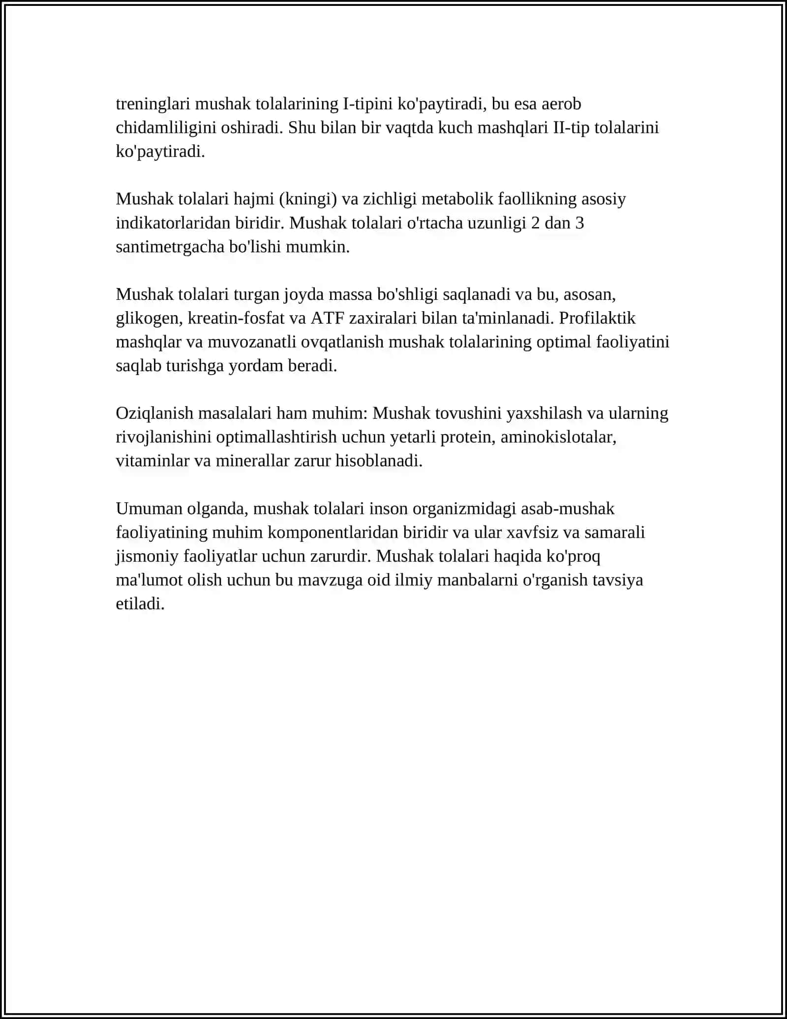 Mushak Tolalari (Muskullar) 4