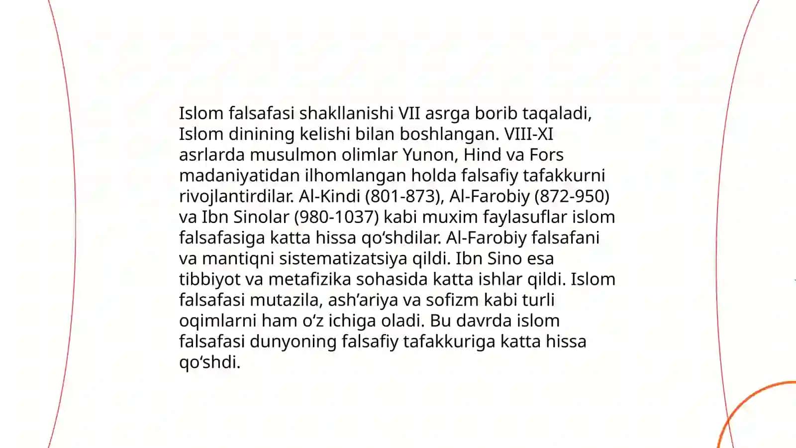 Ilk oʻrta asr sharq falsafasi va uygʻonish davri 4