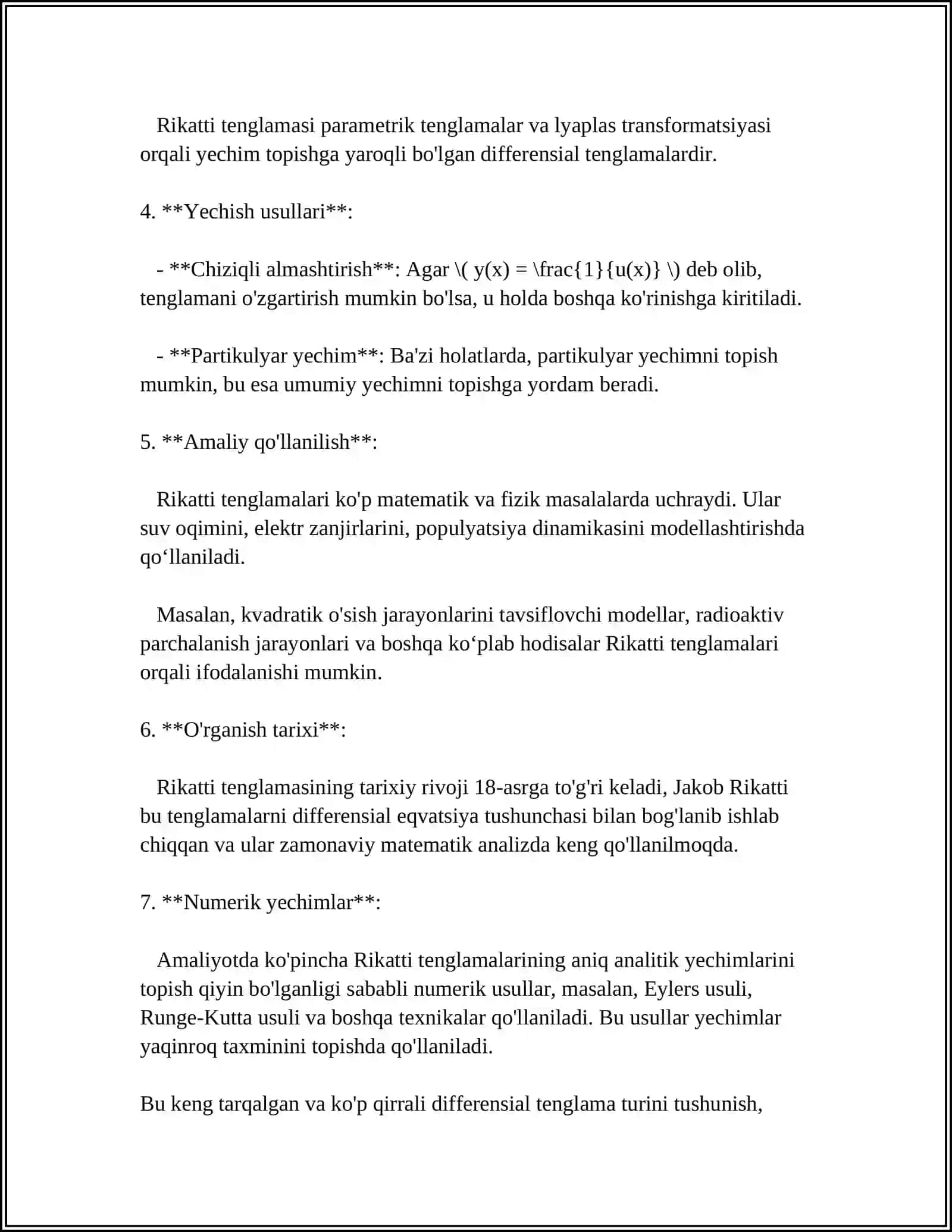 Rikatti tenglamasi 4