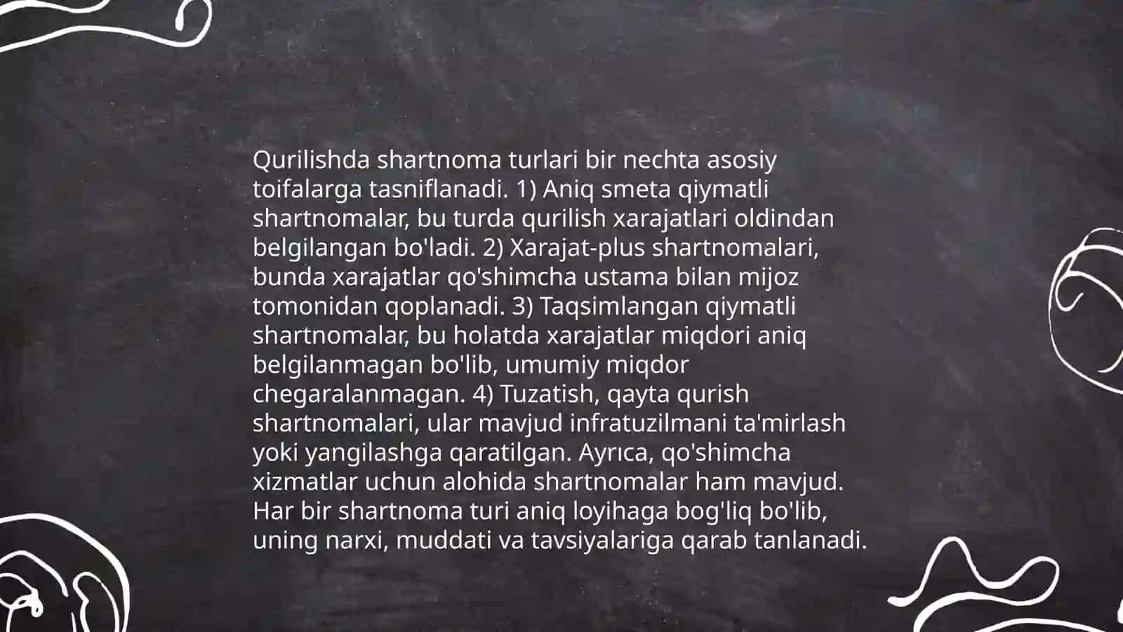 Qurilishda shartnoma munosabatlarining tartibi va mazmuni 4
