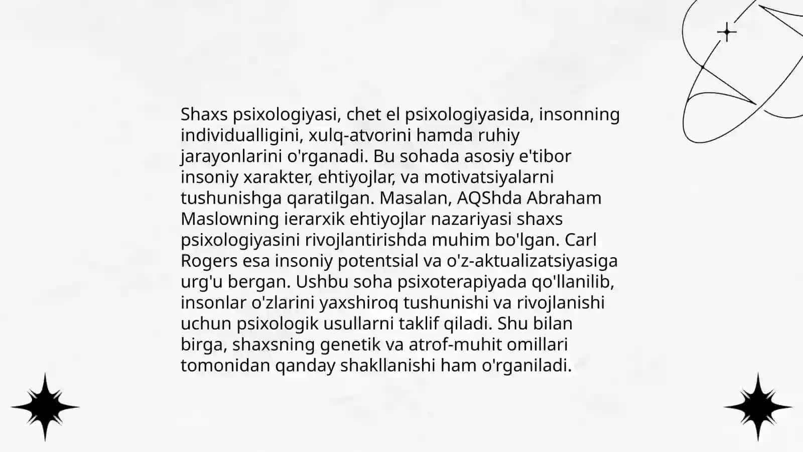 Chet el psixologiyasida shaxs nazaryasi. Ong darajasini topografik model asosida sxemalash va izoh berish 4