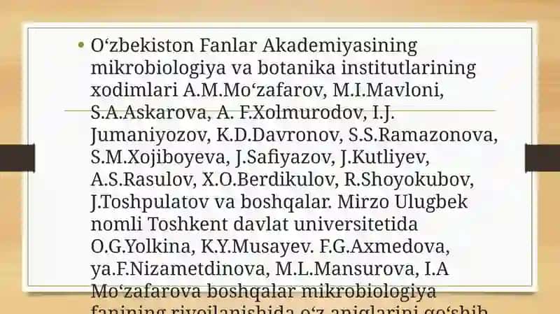 Mikrobiologiya, virusologiya, immunologiya, parazitologiya modulini rivojlanishiga hissa qo'shgan 4