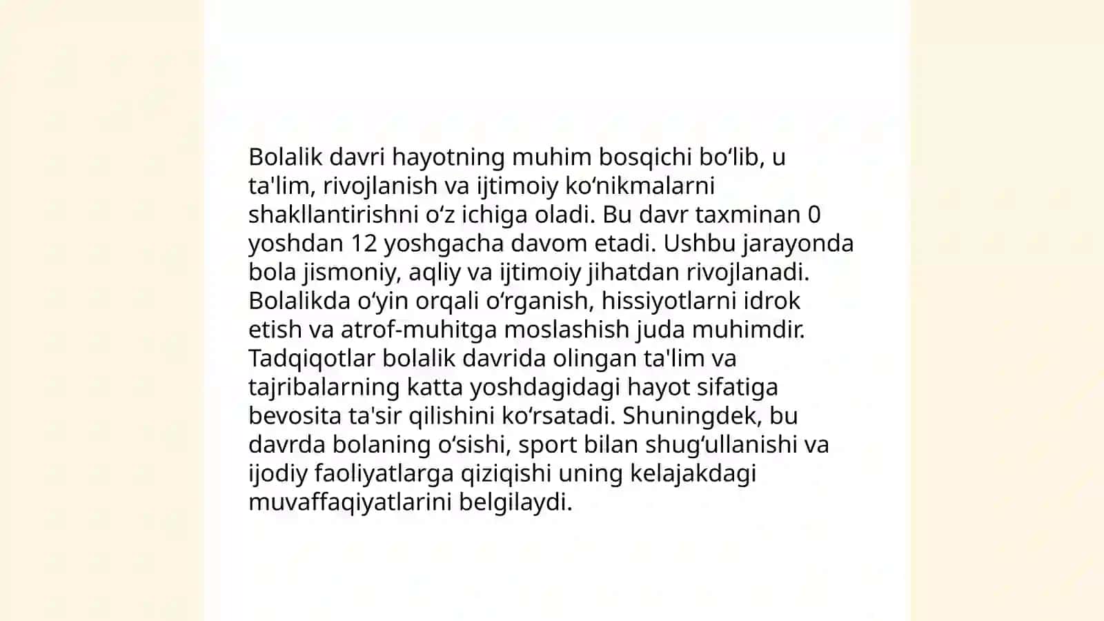 Yosh davrning margalagik va fizalagil xususiyatlari 4