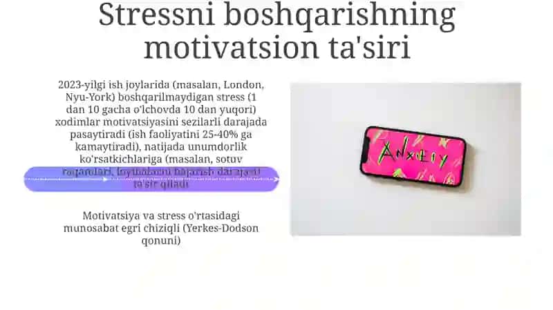 Stress va uning oqibatlari mativatsiya va stress 4