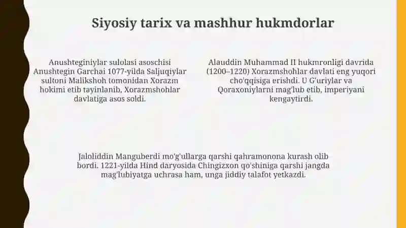 Xorazmshohlar davlati: Kelib chiqishi, yuksalishi va qulashi 4