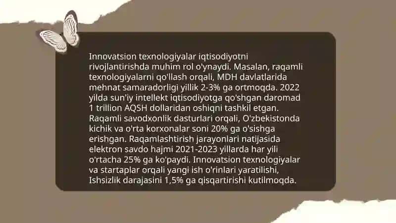 Innovatsion texnologiyalar haqida Innovatsion texnologiyalardan foydalanishning shakl va metodlari 4