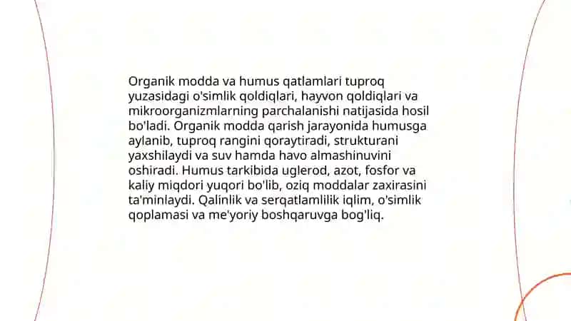 Tuproq qoplamining tuzilishi 4