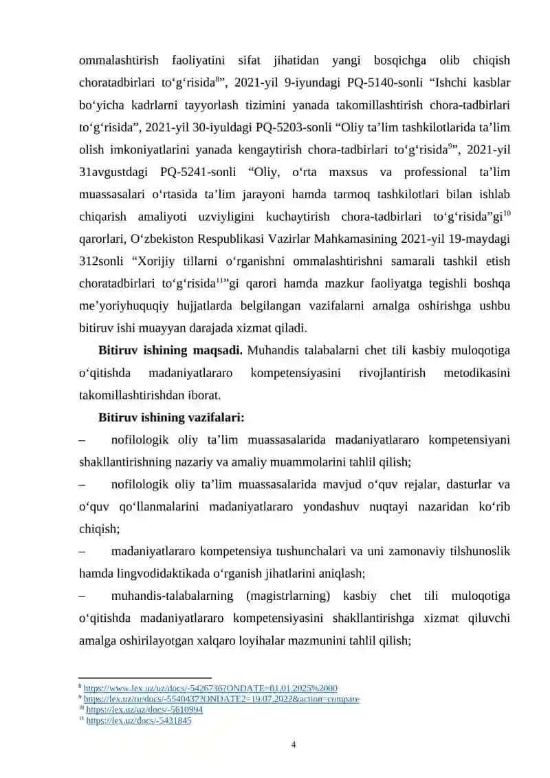 INGLIZ TILINI O‘RGATISHDA O‘ZBEK MADANIYATINI INTEGRATSIYA QILISH 4
