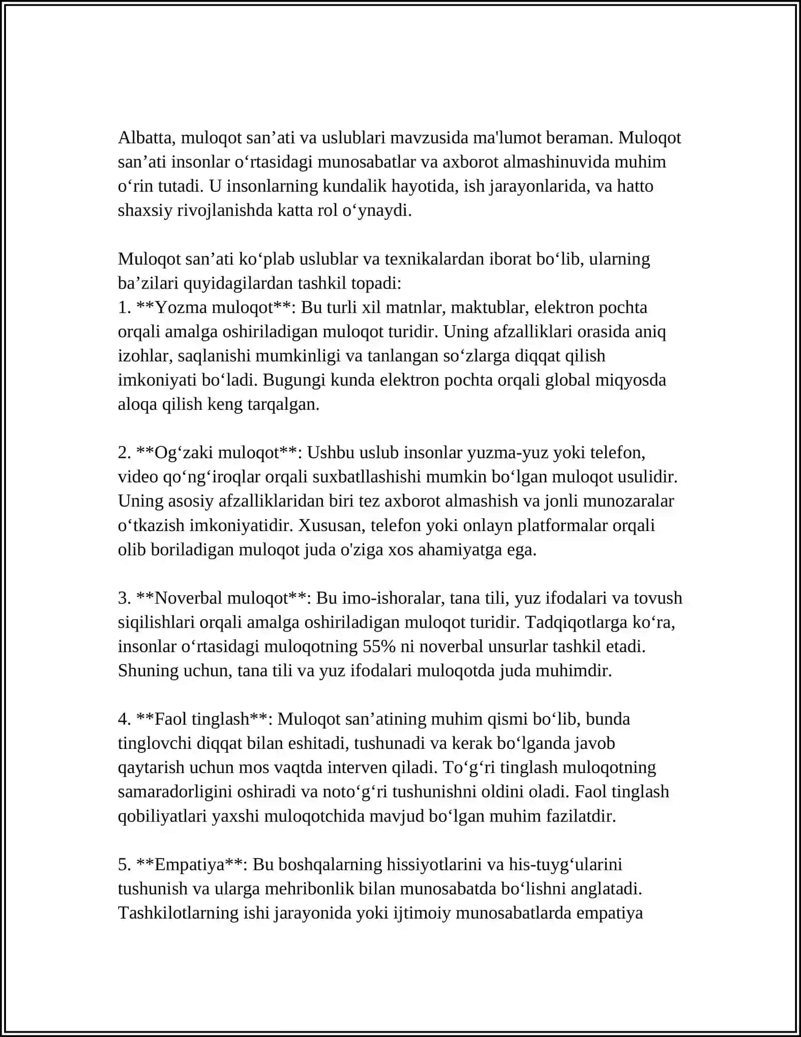 OʼQTUVCHINING KOMMUNIKATIV QOBILYATINI RIVOJLANTIRISHGA QOʼYILADIGON TALABLAR 4