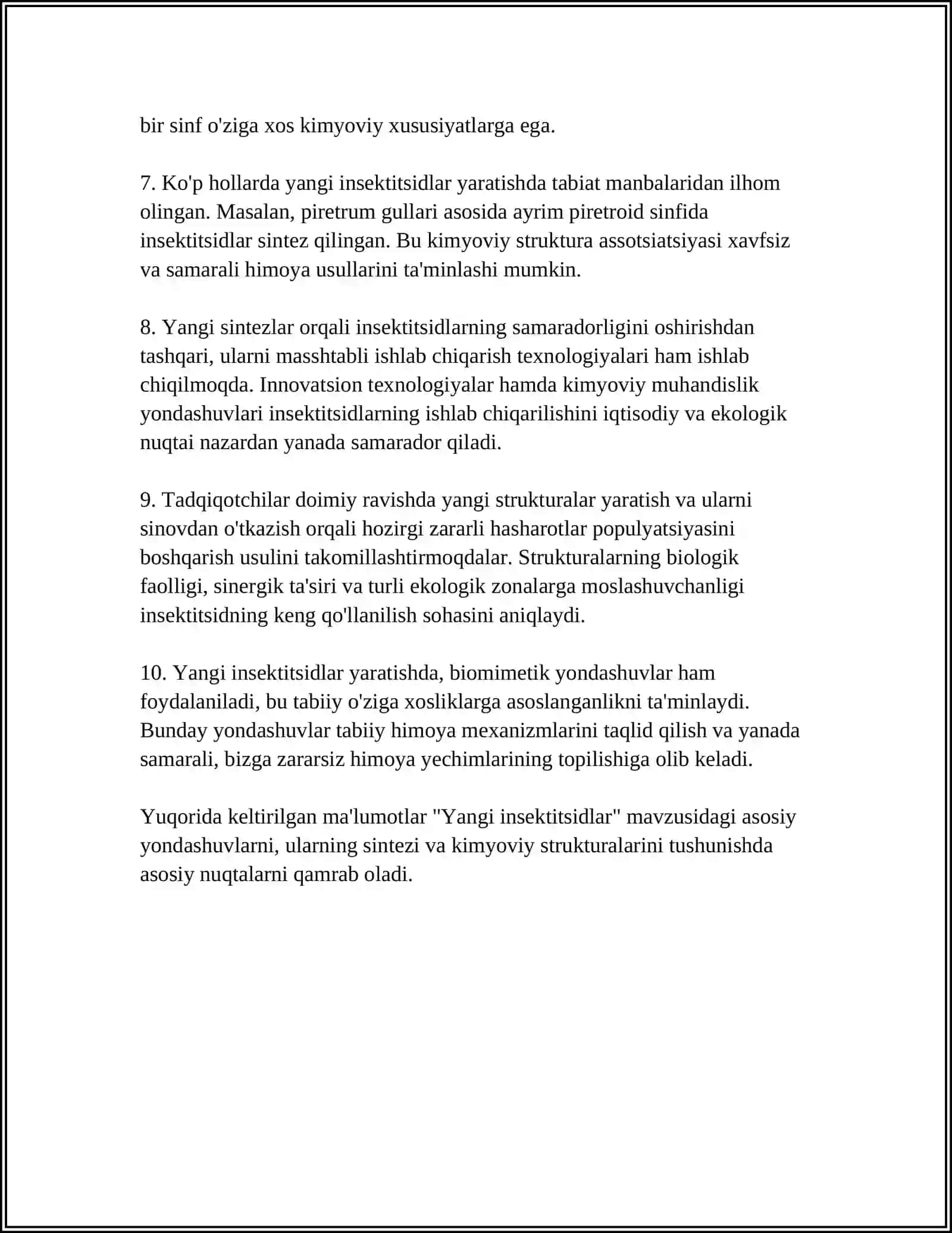 YANGI INSEKSIT MODDALAR 4
