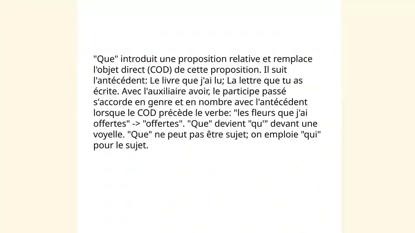 Les pronoms relatif qui, que, où, dont 4