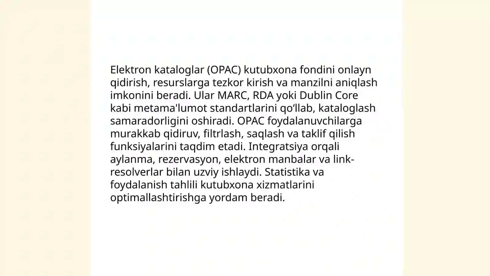 Kutubxona axborot muassasalarida axborot texnologiyalaridan foydalanish 4