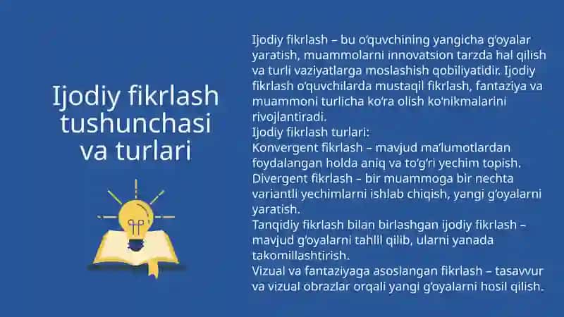 Ijodiy fikrlashni rivojlantirish 4