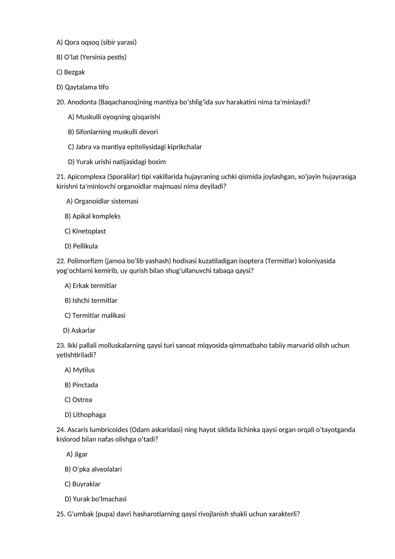 Qilbosh nematoda invazion bosqich 4