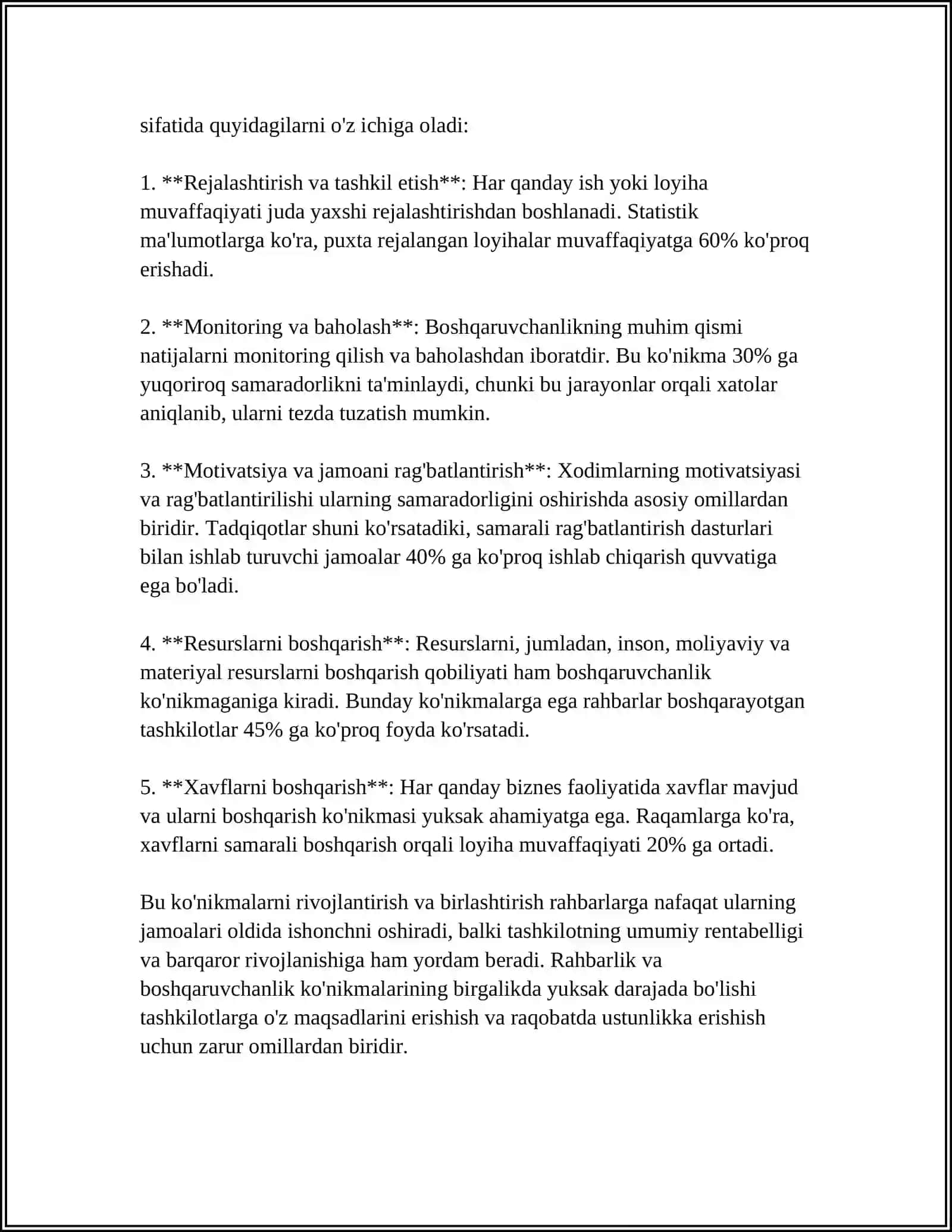 IJTIMOIY ISHDA BOSHQARUVCHANLIK KO'NIKMALARI ORQALI XODIMLAR MOTIVATSIYASINI BOSHQARISH 4