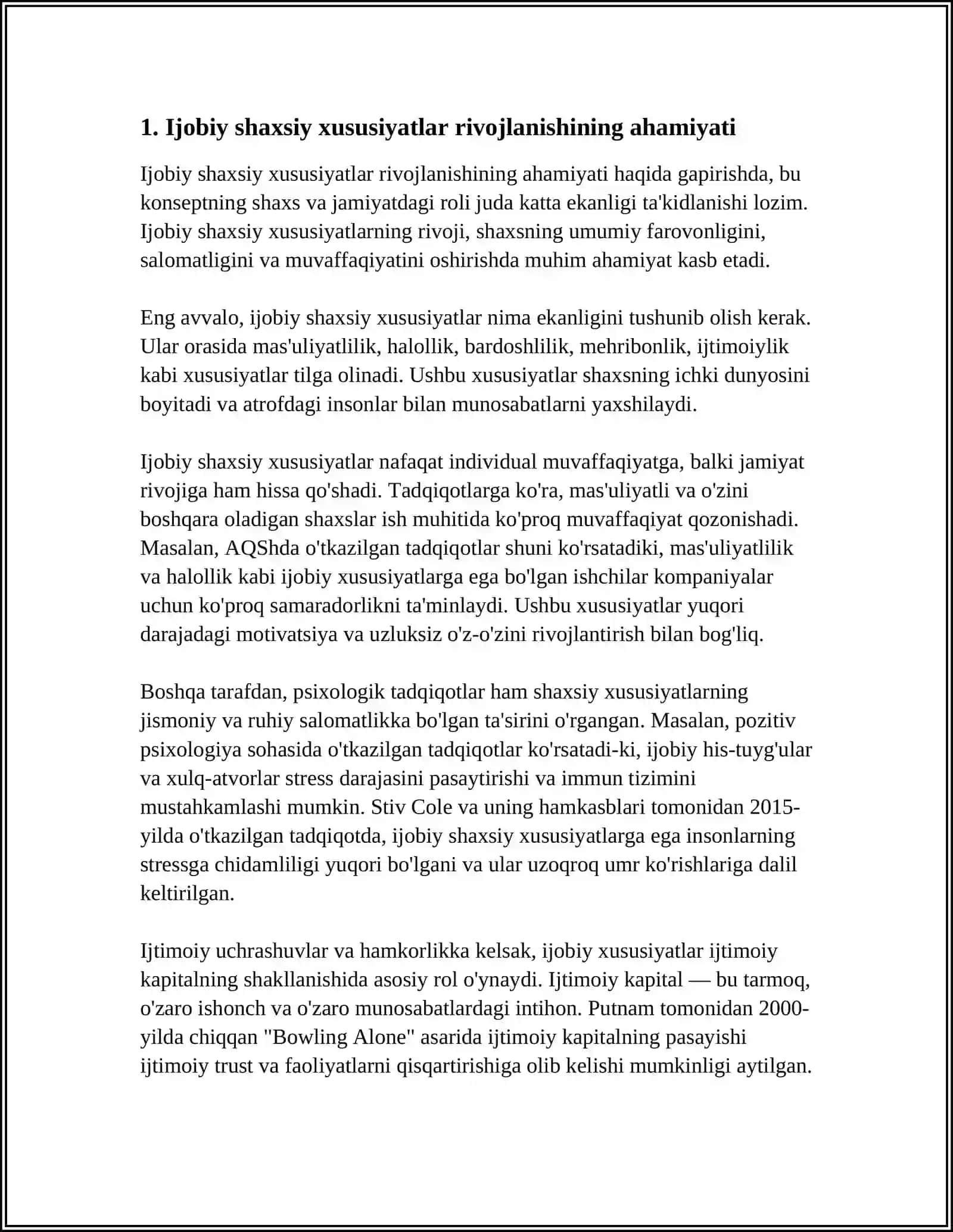 TA'LIM OLUVCHILARNING IJOBIY SHAXSIY XUSUSIYATLARINI RIVOJLANTIRISH VA SALBIY SHAXSIY XUSUSIYATLARINI BARTARAF ETISH YO'LLARI 4