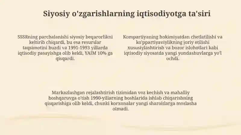 Mustaqillik arafasida iqtisodiy islohotlar 4