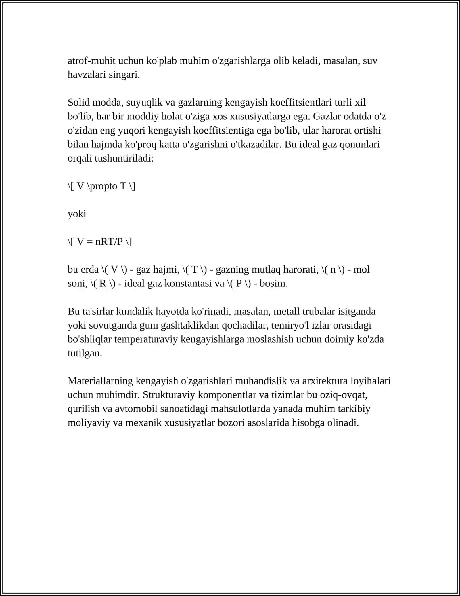 MATERIALLARNING ISSIQLIK KENGAYISHI 4