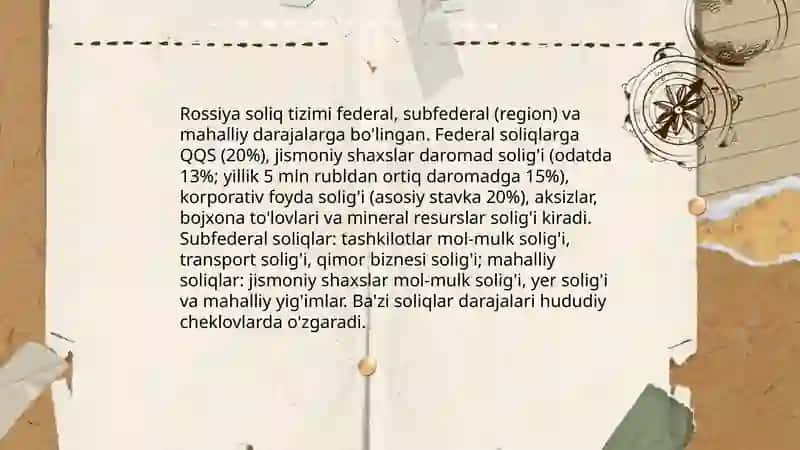Rossiya federatsiyasining soliq tizimi 4