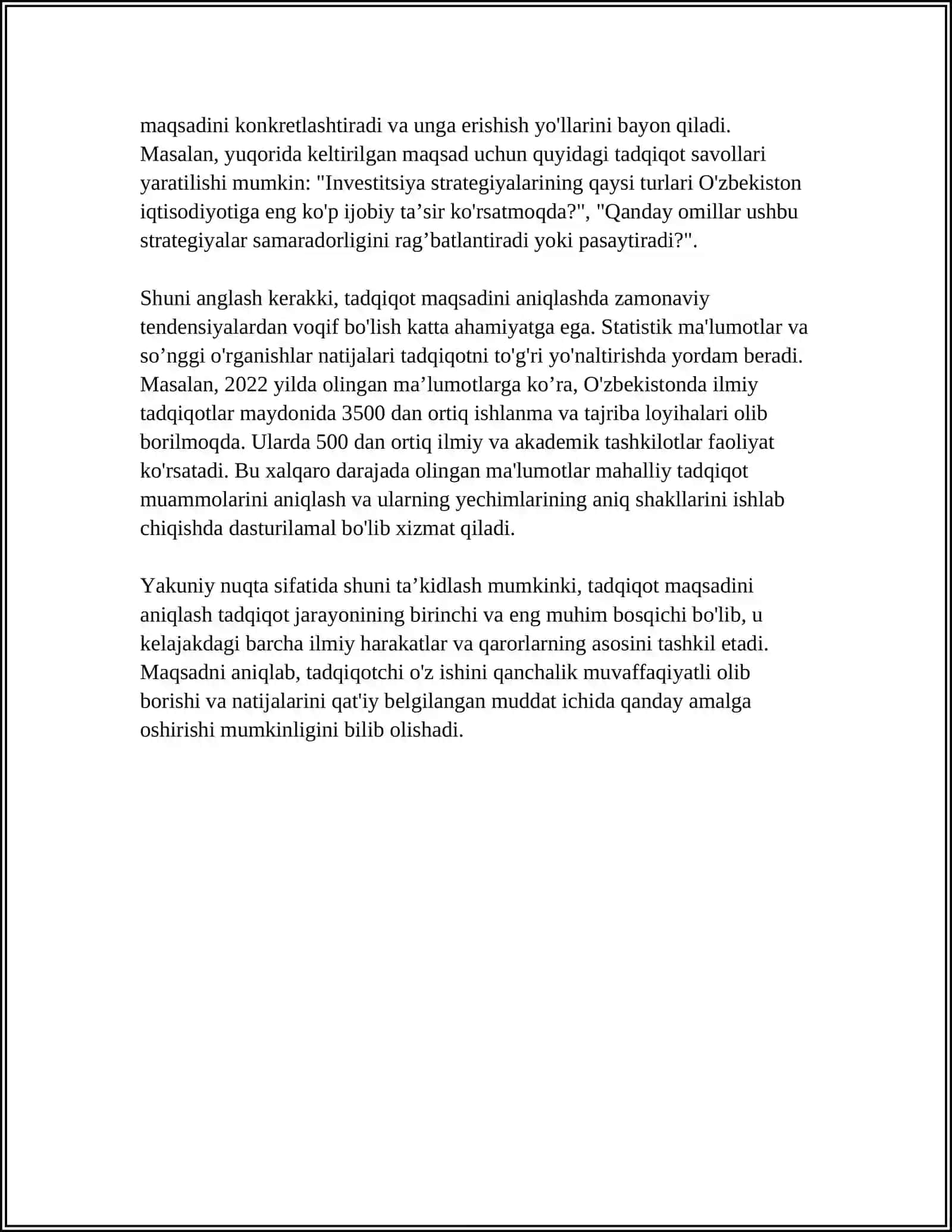MUSTAQIL ISH Mavzu: TAQIQOTLAR OLIB BORISH JARAYONI VA UNI TASHKIL ETISH 4