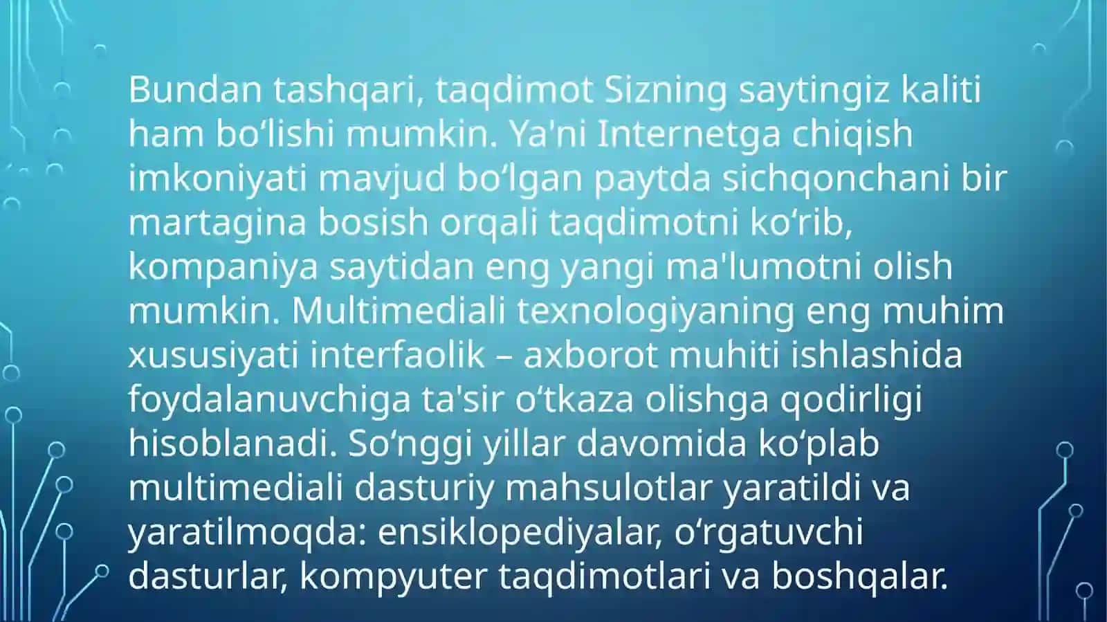 Taqdimot yaratish usullari 4
