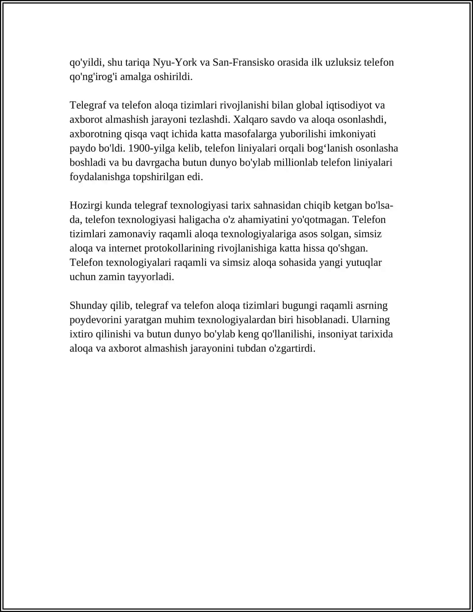 AXBOROT KOMMUNIKATSIYA TEXNOLOGIYALARI VOSITALARI 4