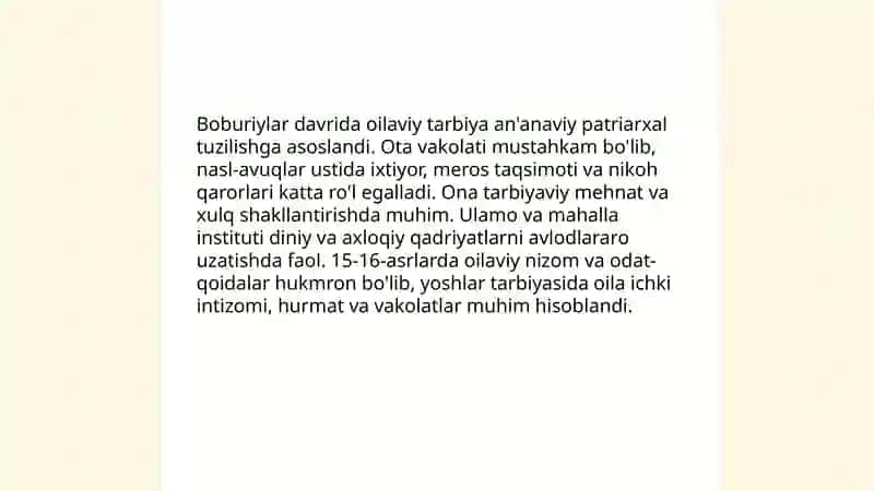 Boburning tarbiyaga oid qarashlari 4