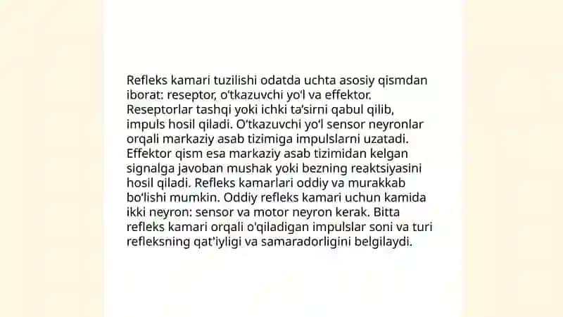Reflekslar haqida tushuncha 4