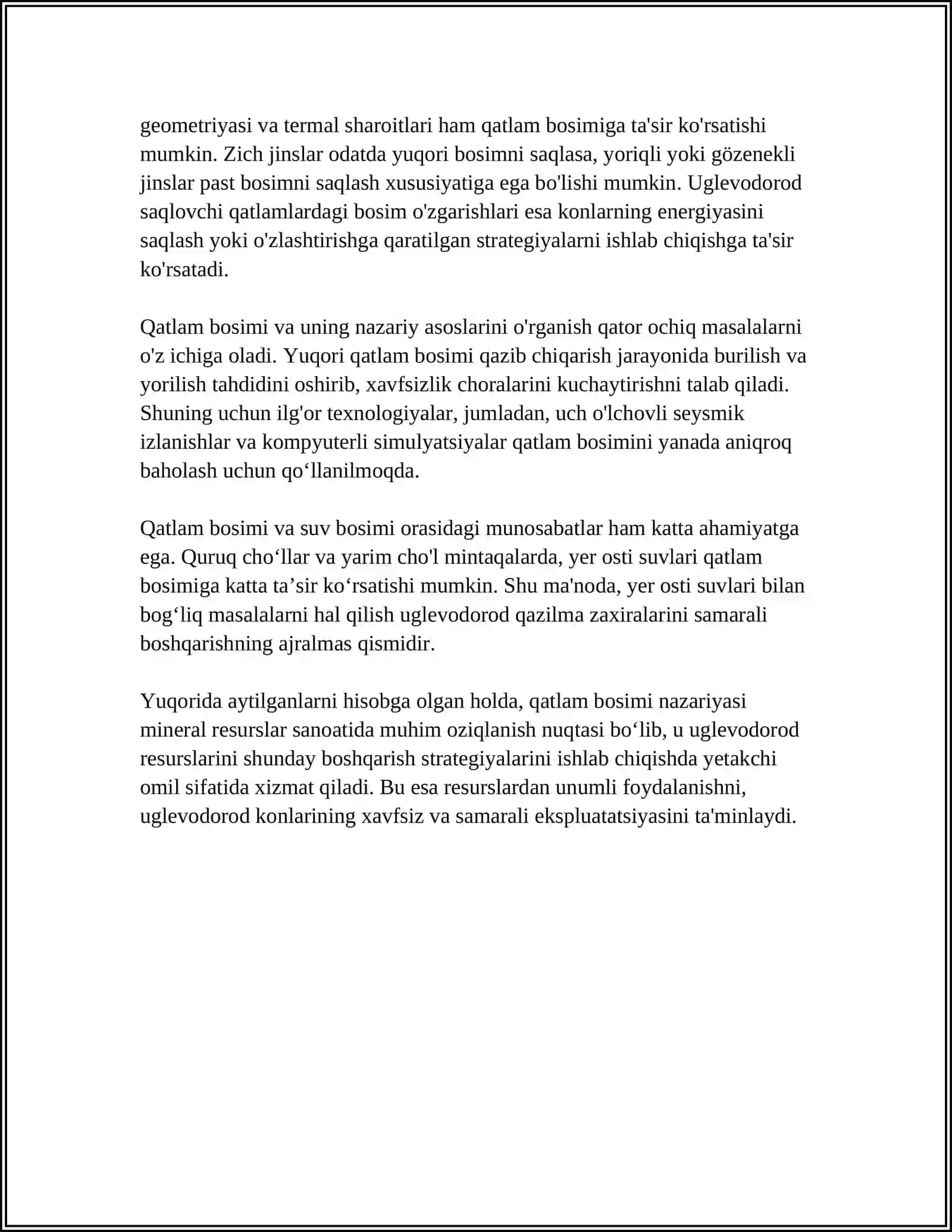 NEFT KONI STRUKTURASIDA QATLAM BOSIMINING TAQSIMLANISHI 4