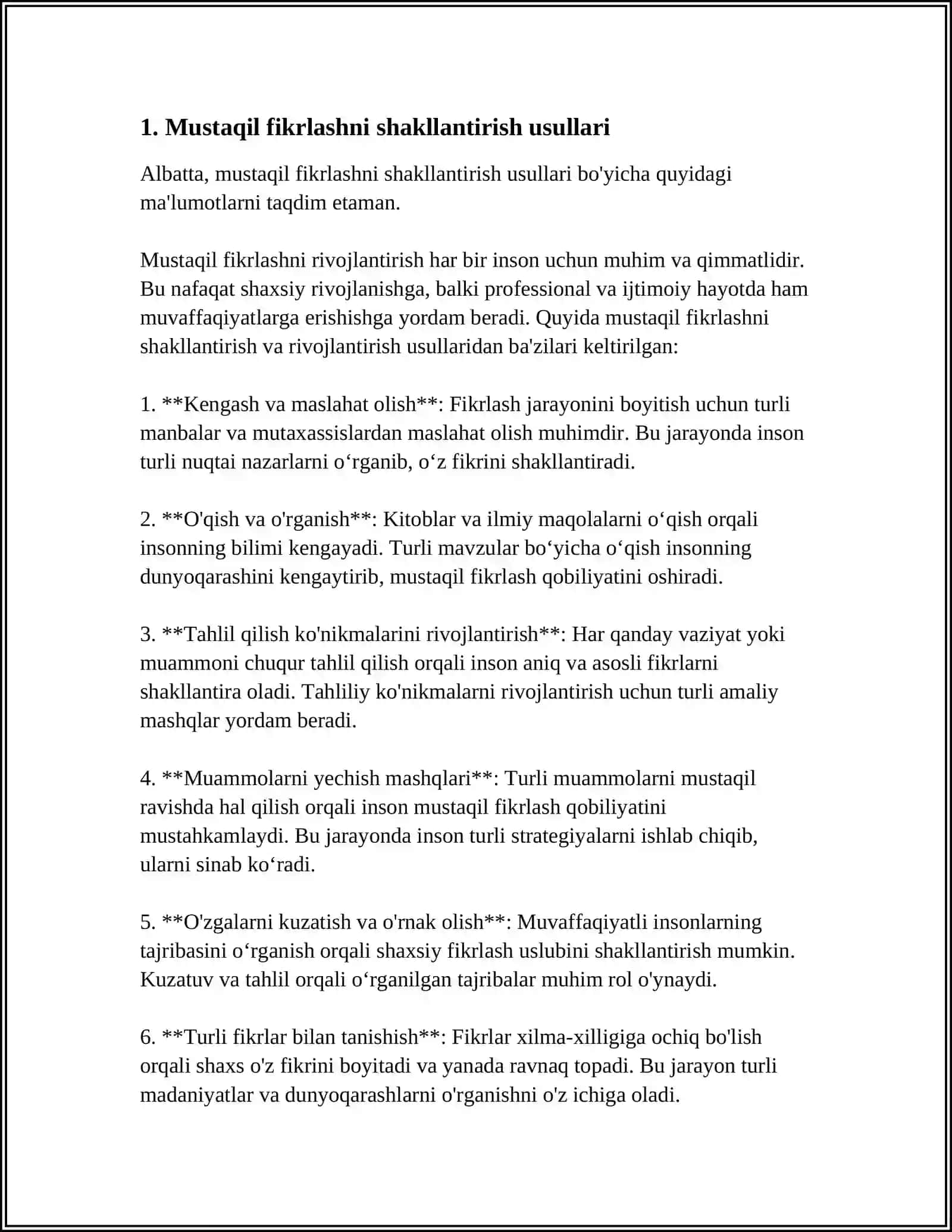 OQUVCHILARDA MUSTAQILLIKNI SHAKLLANTIRISH TARBIYA JARAYONI SAMARADORLIGI OMILI SIFATIDA 4